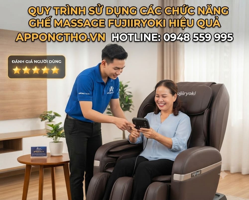12. Cài đặt màn hình và điều hướng ghế Massage Fujiiryoki