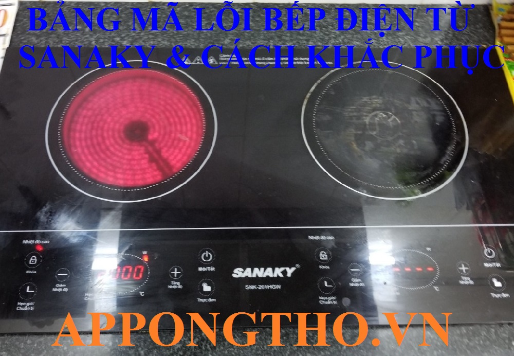 Dịch vụ sửa mã lỗi bếp điện từ Sanaky