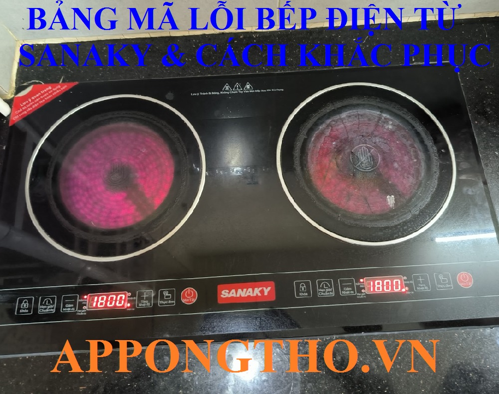 Mã lỗi bếp từ Sanaky là gì?