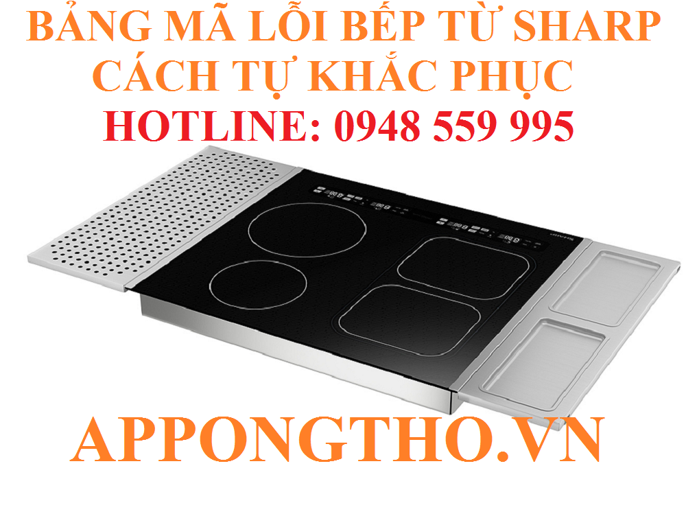 Bảng Mã Lỗi Bếp Điện Từ Sharp Nội Địa Nhật 110V & 220V Đầy Đủ