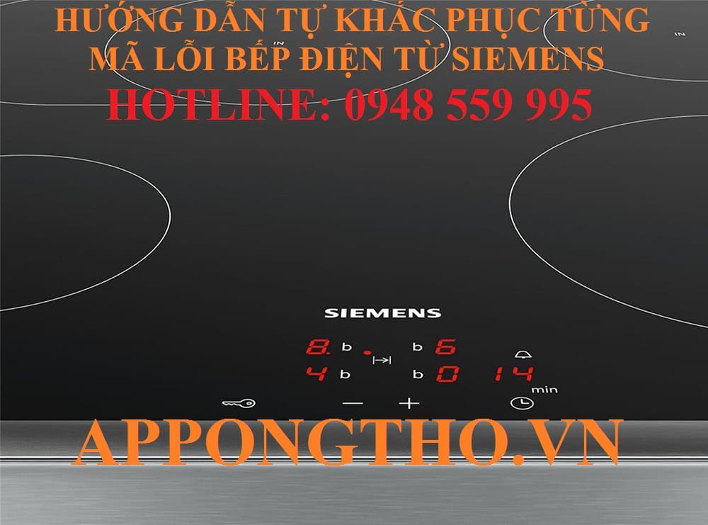 🔧 4. Bếp từ Siemens báo lỗi E1 – Quá nhiệt vùng nấu