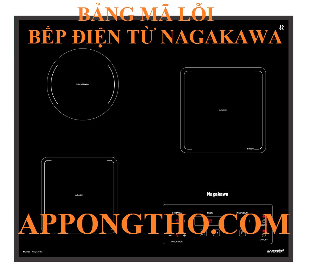 Cách tự khắc phục các lỗi trên bếp từ Nagakawa