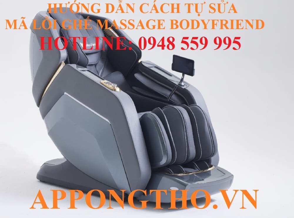 9. Ghế massage Bodyfriend báo lỗi E12, E17, F01, F02, F03 – Quá dòng motor