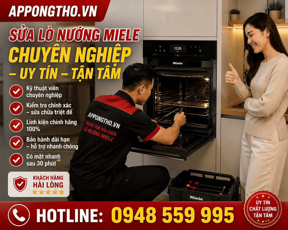 6. Lò nướng Miele báo lỗi F47 – F102, F103 (Lỗi giao tiếp kết nối)