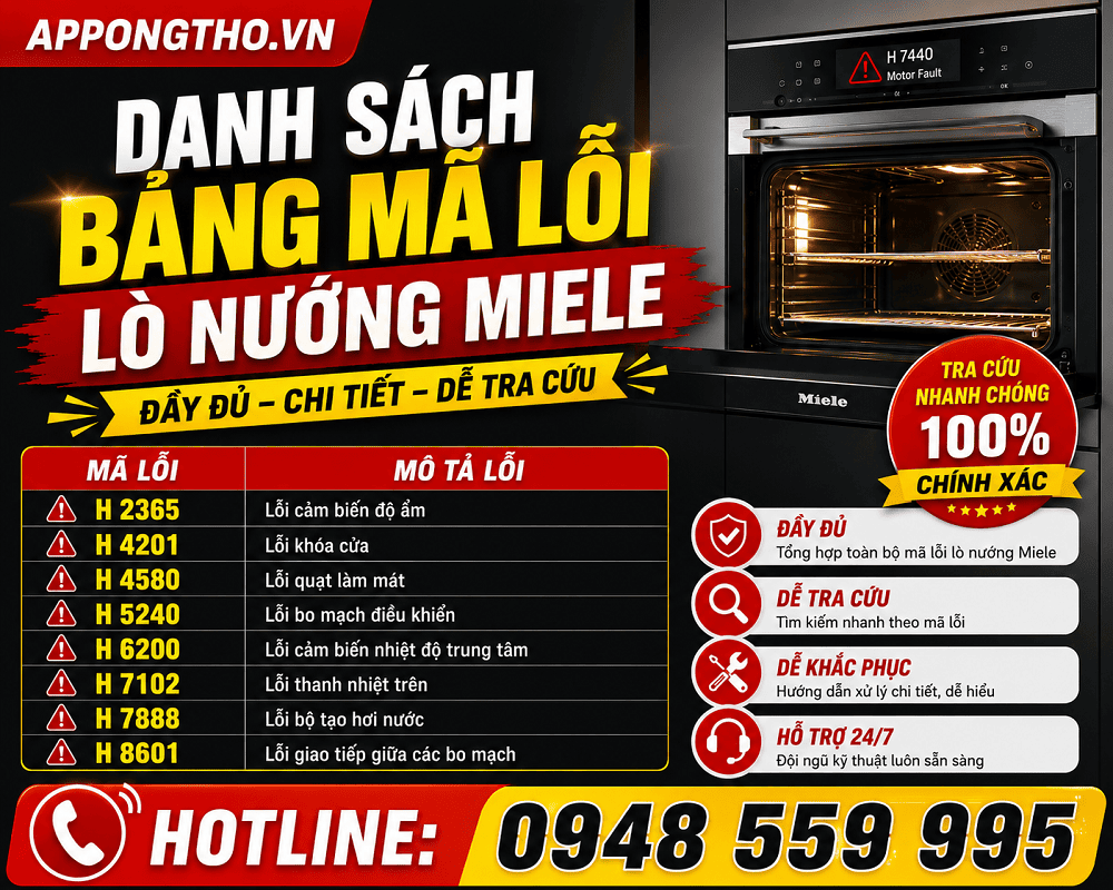 Cách phòng tránh lò nướng Miele báo lỗi