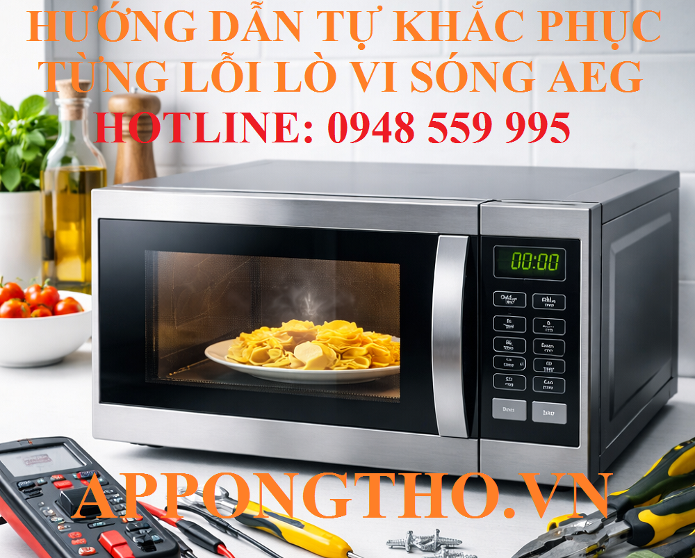 14. Khắc phục lỗi inverter (E5) trên lò vi sóng AEG