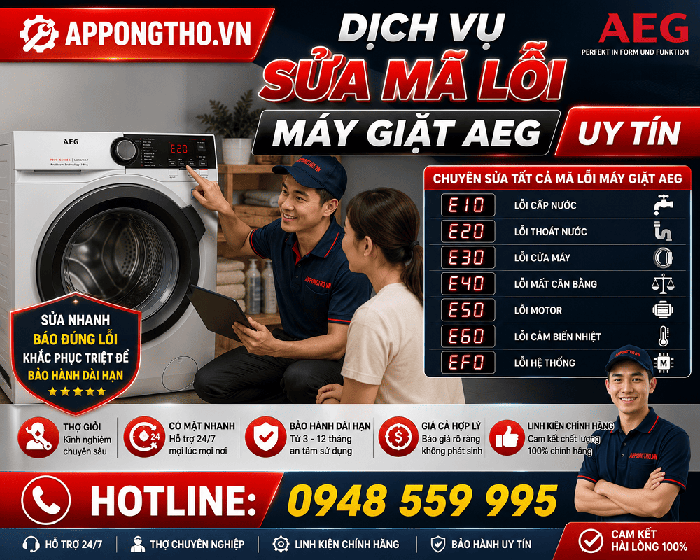 Cách phòng tránh máy giặt AEG báo lỗi