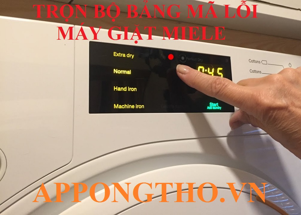 Mã lỗi máy giặt Miele là gì?