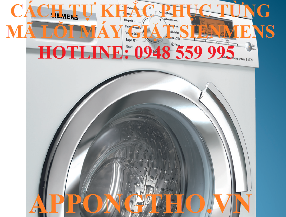 6. Máy giặt Siemens lỗi E17 / F17 – Thiếu nước