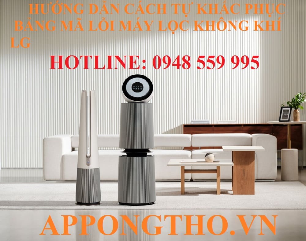 6. Máy lọc không khí LG lỗi E10 – Tắc lọc / lỗi lưu lượng gió