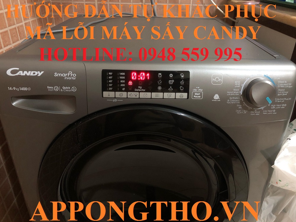 15. Khắc phục chương trình / firmware (E24, E31) trên máy sấy Candy