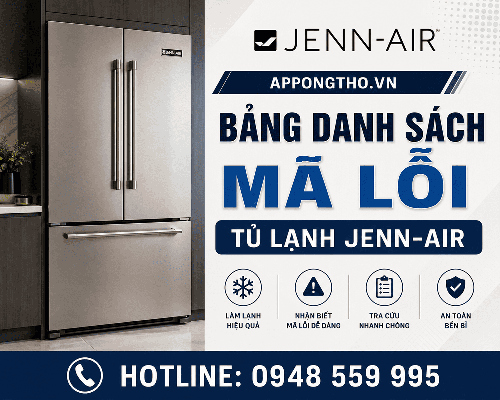 20. Tủ lạnh Jenn-Air báo IC – Lỗi mô tơ làm đá