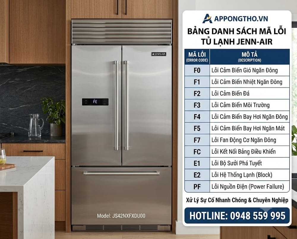 Cách phòng tránh tủ lạnh Jenn-Air báo lỗi
