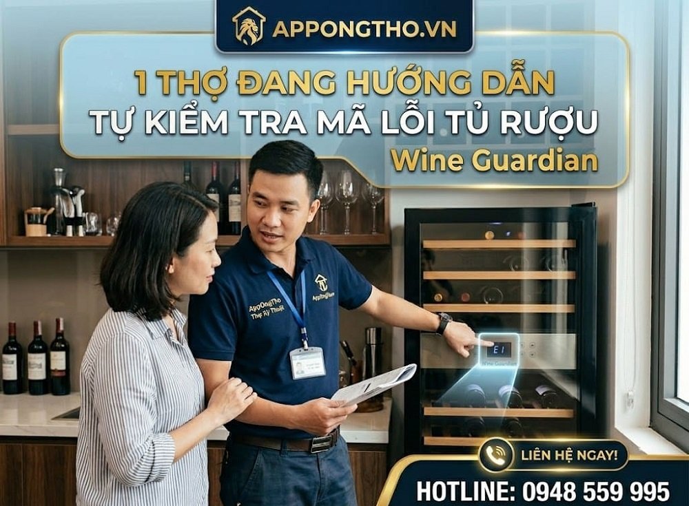 7. Tủ rượu Wine Guardian báo lỗi CS / EE – Lỗi bo mạch