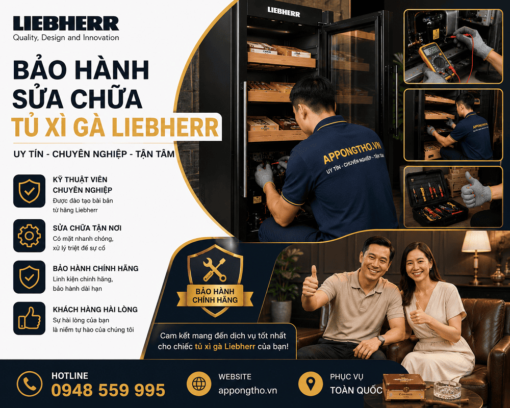 9. Tủ xì gà Liebherr báo lỗi F7 – Hỏng quạt