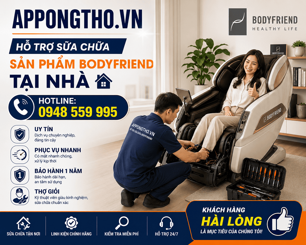 10. Sửa chữa sau bảo hành Bodyfriend tại Bắc Từ Liêm - Hà Nội