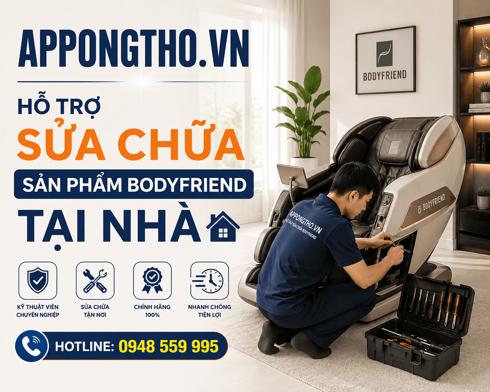 30 Địa chỉ sửa chữa sau bảo hành Bodyfriend tại Hà Nội