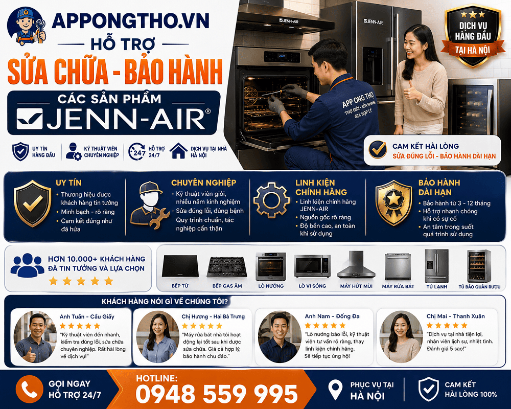 20. Sửa chữa sản phẩm Jenn-Air tại Mỹ Đức - Hà Nội