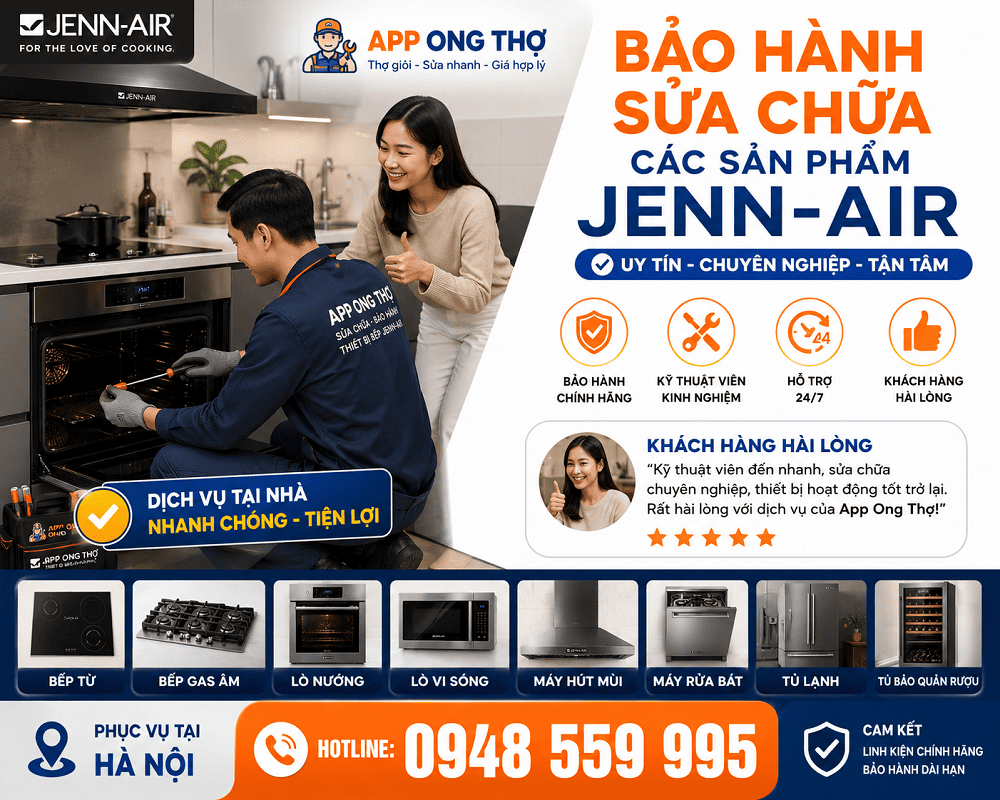 16. Sửa chữa sản phẩm Jenn-Air tại Chương Mỹ - Hà Nội