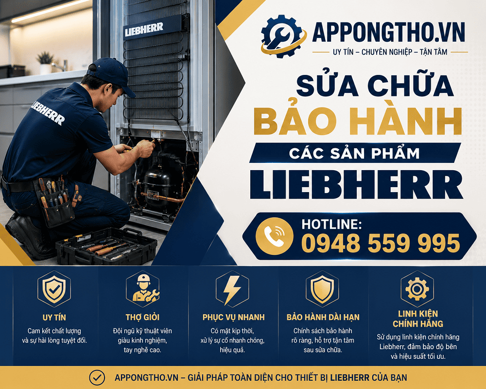 10. Sửa chữa sau bảo hành Liebherr tại nhà Bắc Từ Liêm, Hà Nội