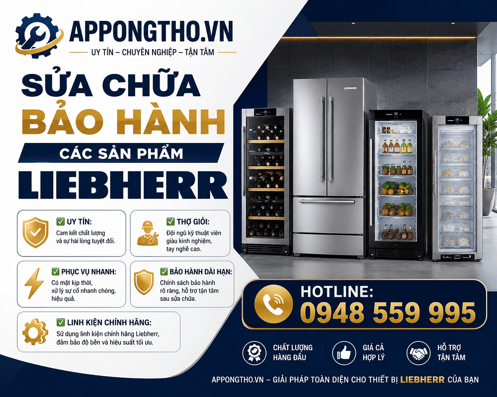 7. Sửa chữa sau bảo hành Liebherr tại nhà Hai Bà Trưng, Hà Nội