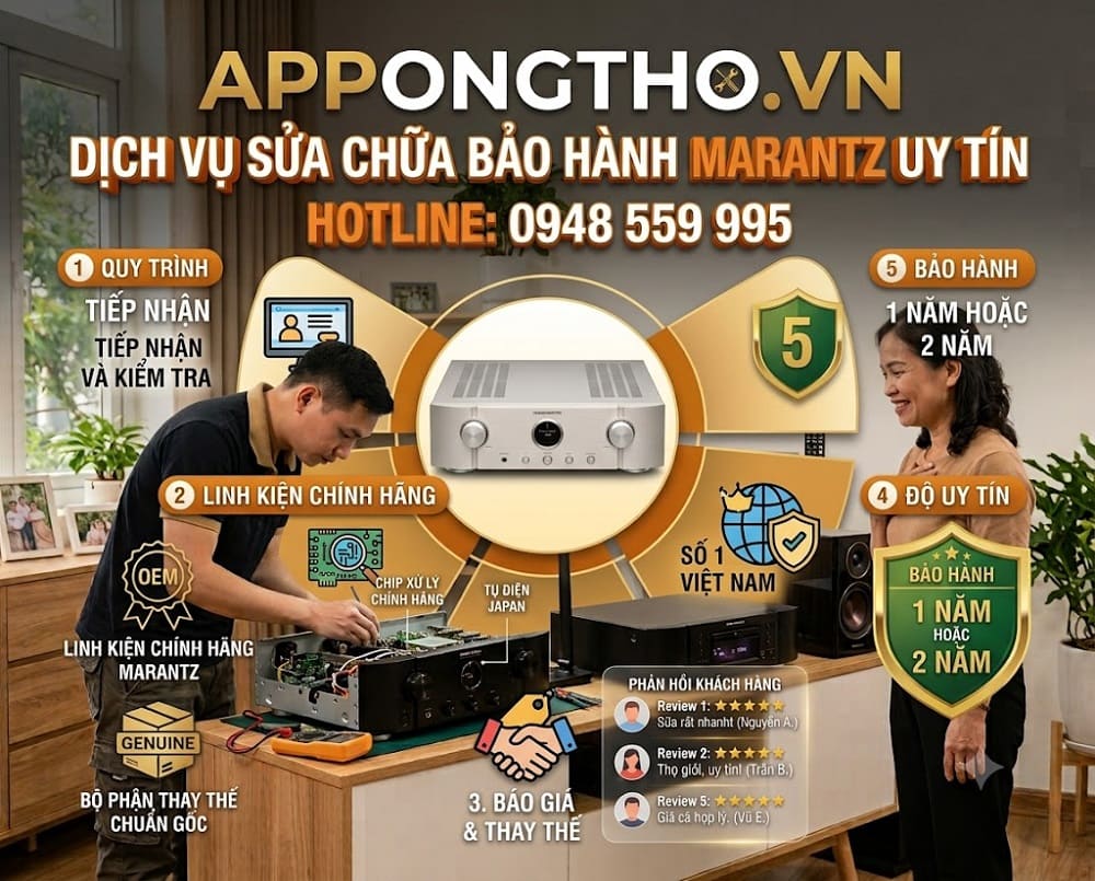 16. Sửa chữa ngoài bảo hành Marantz tại Chương Mỹ - Hà Nội