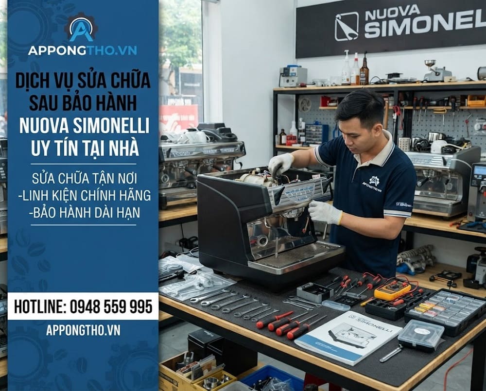 5. Sửa chữa sau bảo hành Nuova Simonelli tại Tây Hồ - Hà Nội
