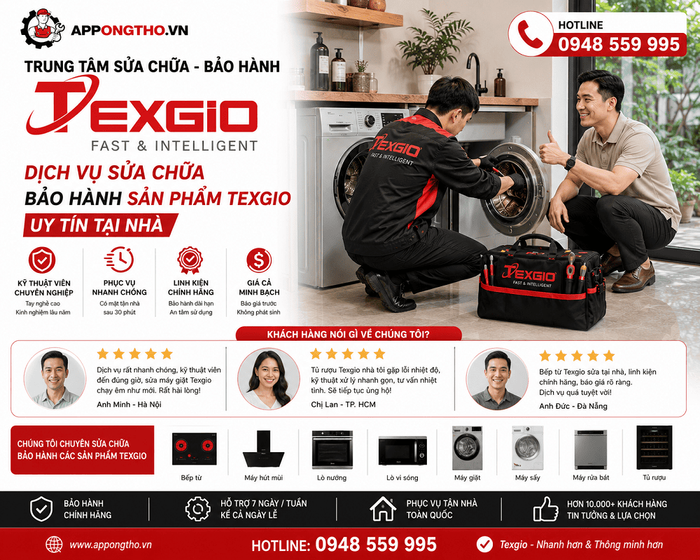 Điều khoản sửa chữa và bảo hành Texgio