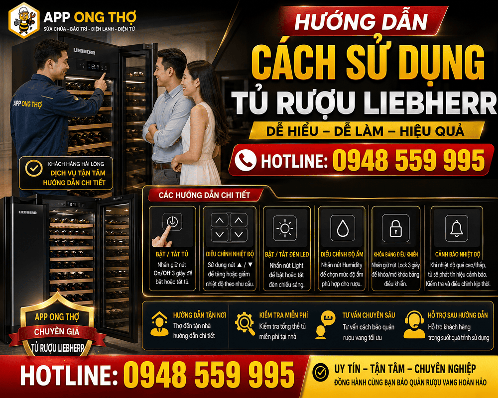 11. Cài đặt 🔔 Door Alarm – Báo cửa mở trên tủ rượu Liebherr