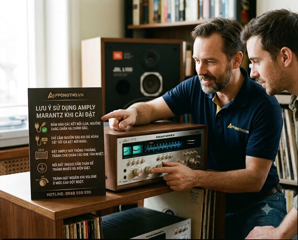 24. Điều chỉnh Tai nghe (PHONES) Amply Marantz