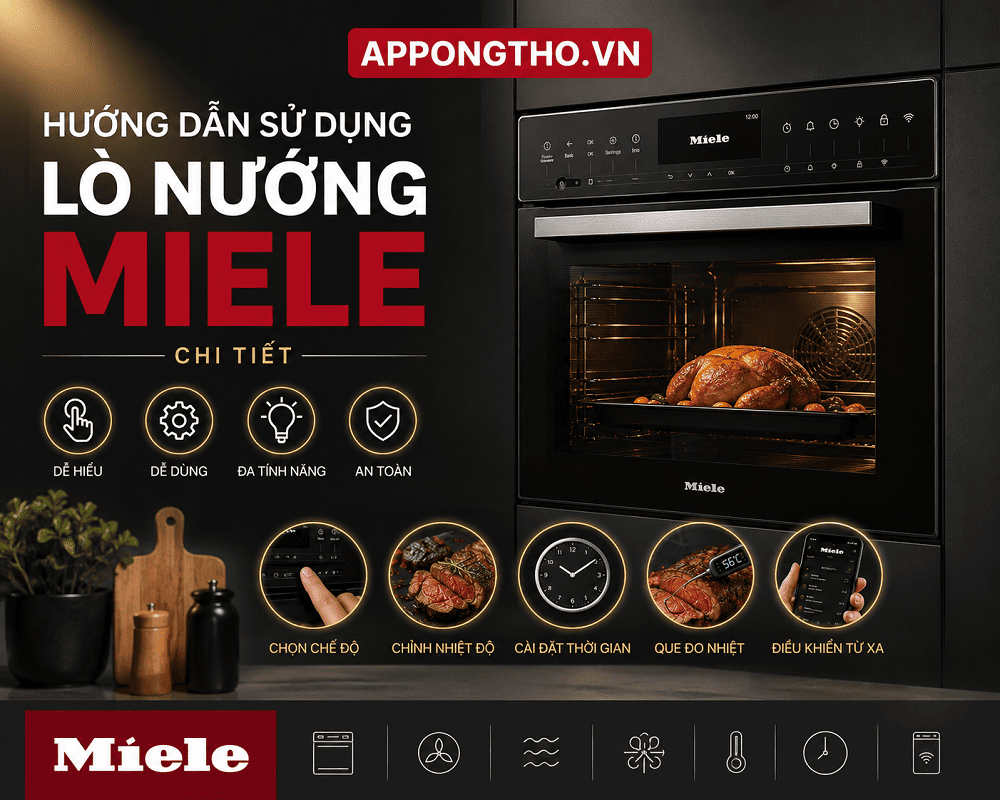 8 Dấu hiệu trên lò nướng Miele khi sử dụng
