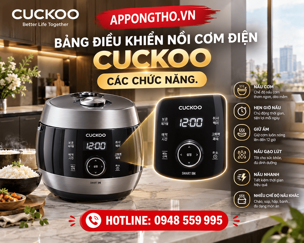 8. Điều chỉnh CANCEL — Hủy lệnh nồi cơm điện Cuckoo