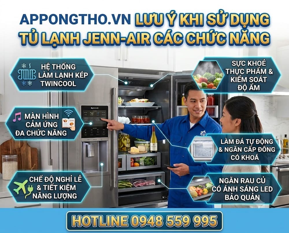 4. Tủ lạnh Jenn-Air bị chảy nước