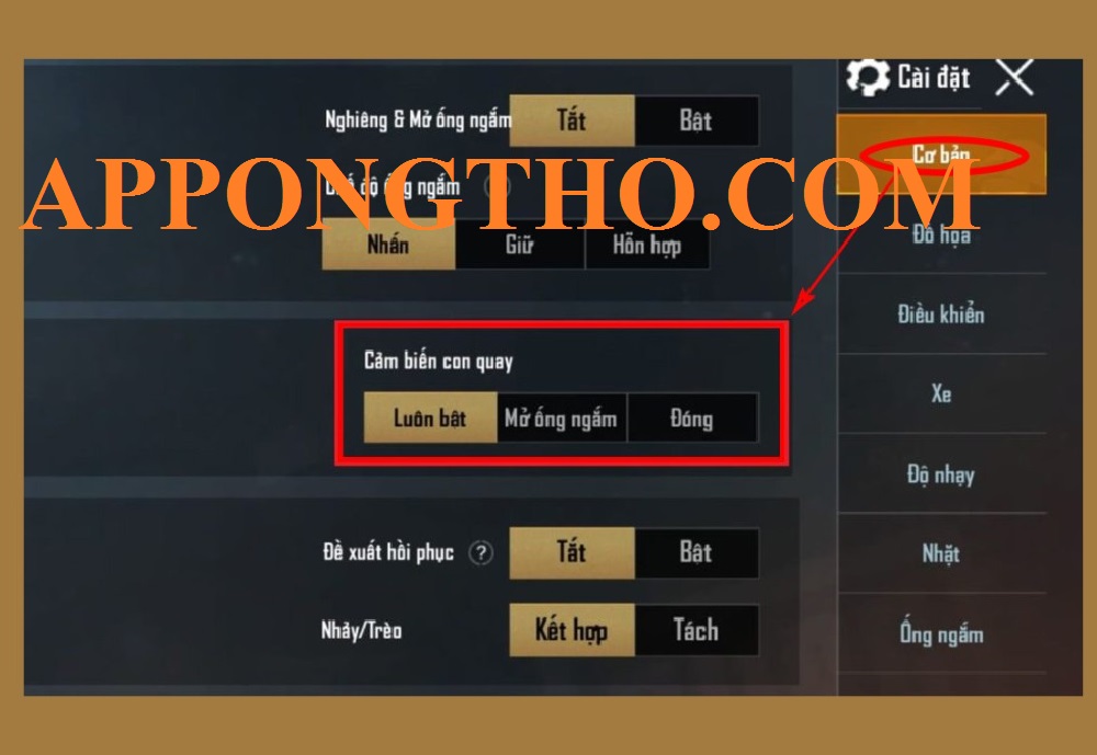 Cảm Biến Con Quay PUBG Là Gì? Cách Bật Cho Máy Không Hỗ Trợ