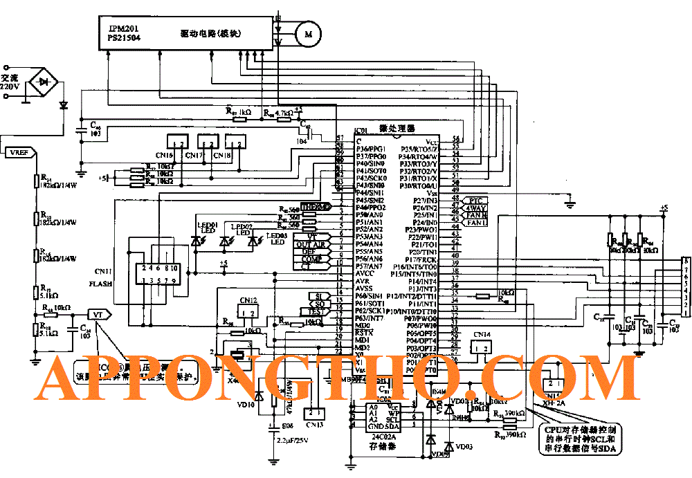 Sơ đồ mạch điện ở điều hòa, máy lạnh