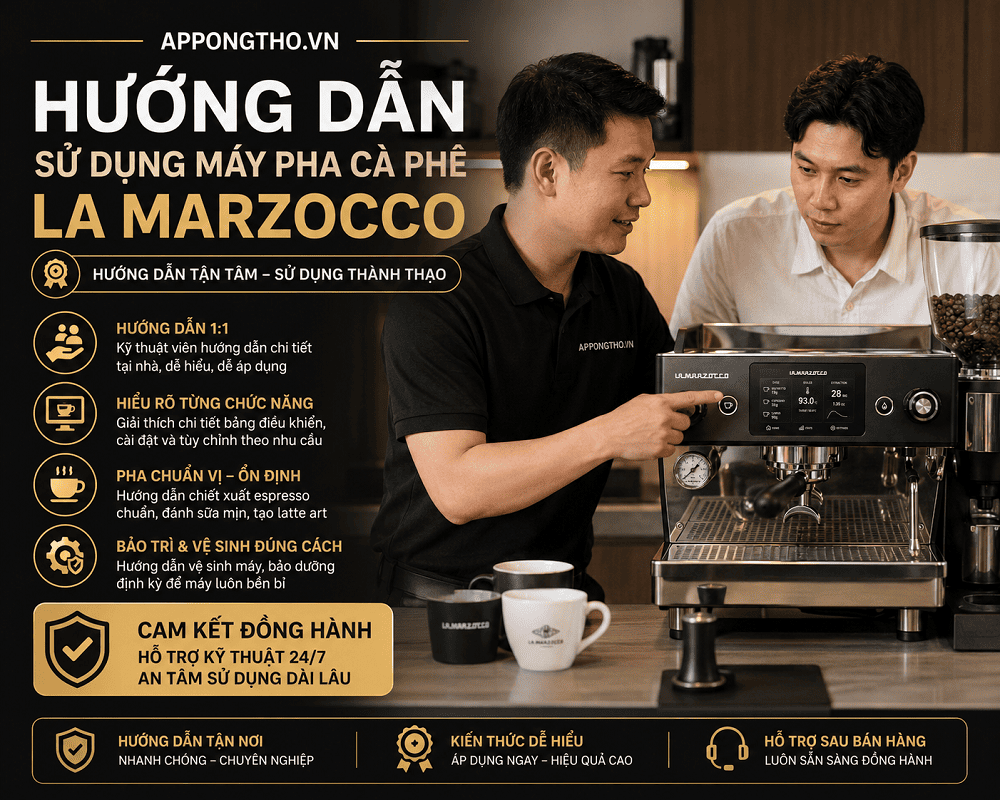 Cách sử dụng máy pha cà phê Marzocco chuẩn an toàn