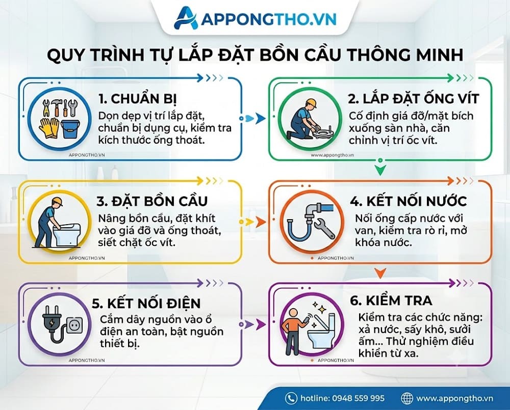 🚽 6. Lắp bồn cầu thông minh có cần thợ chuyên nghiệp không?