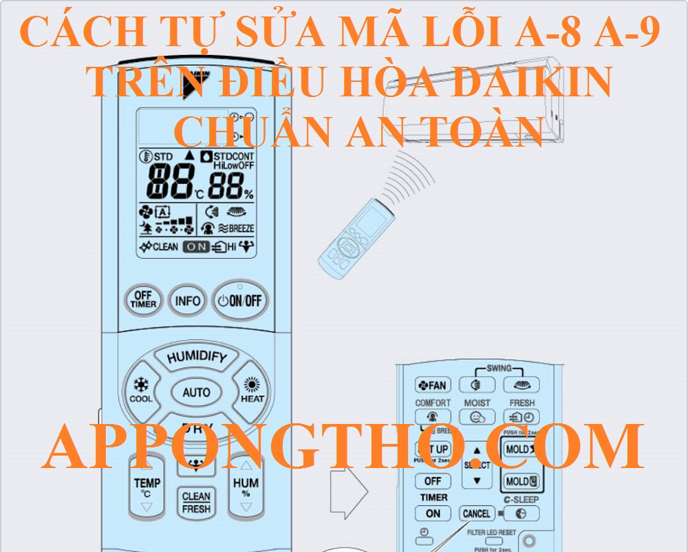 6 Cách phòng tránh điều hòa Daikin báo lỗi A-8, A-9