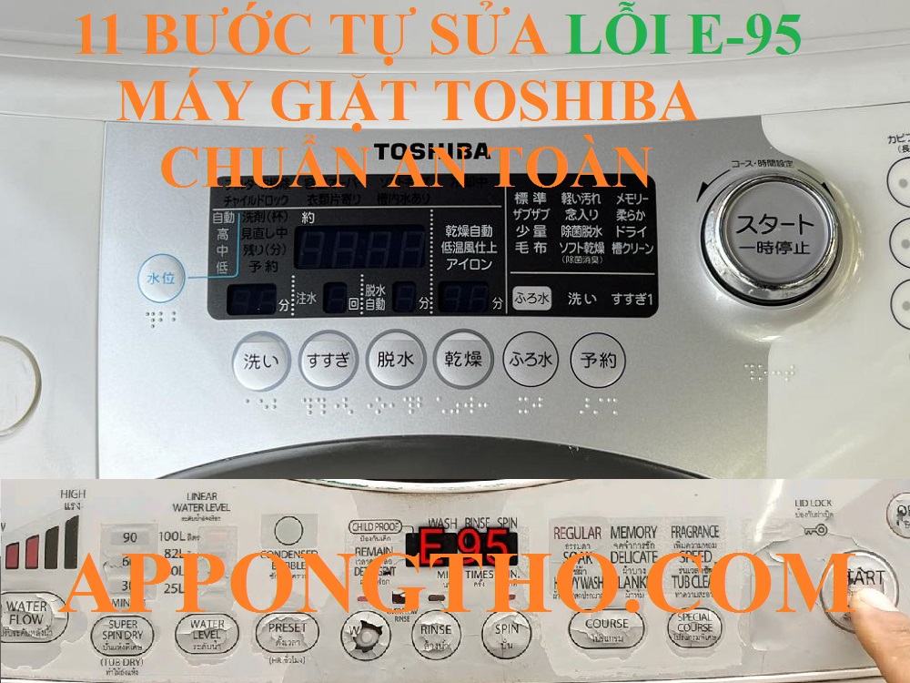 Cách phòng tránh lỗi E-95 máy giặt Toshiba