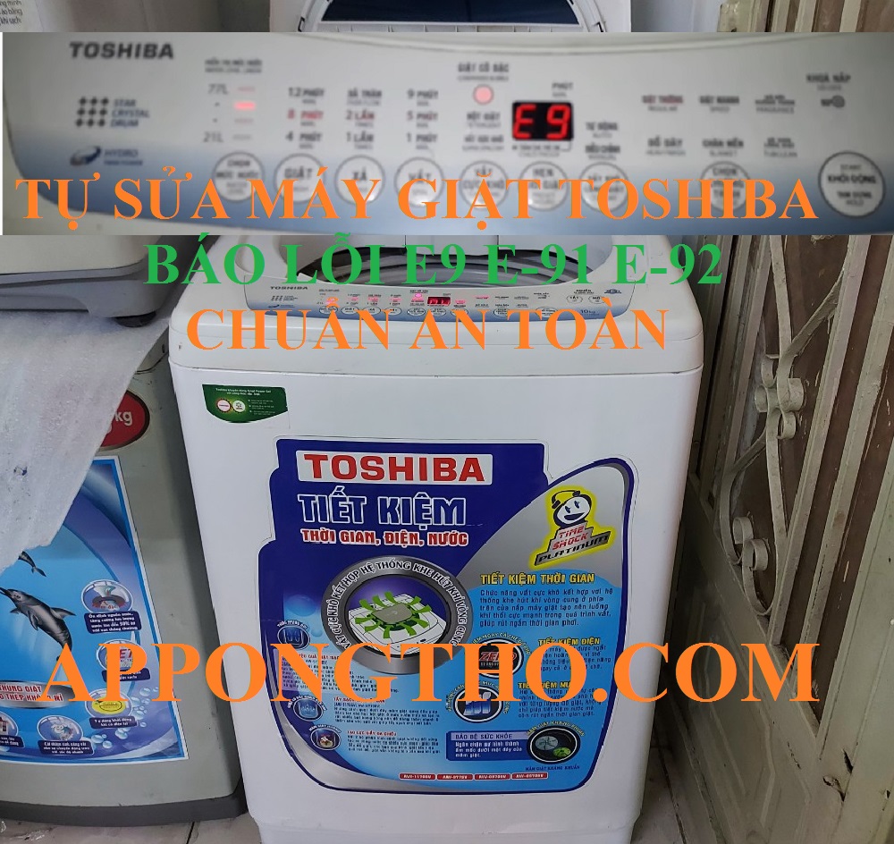 Lỗi E9, E9-1, E9-2 trên máy giặt Toshiba là gì?