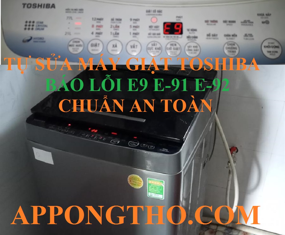 Dịch vụ sửa lỗi E9, E9-1, E9-2 máy giặt Toshiba