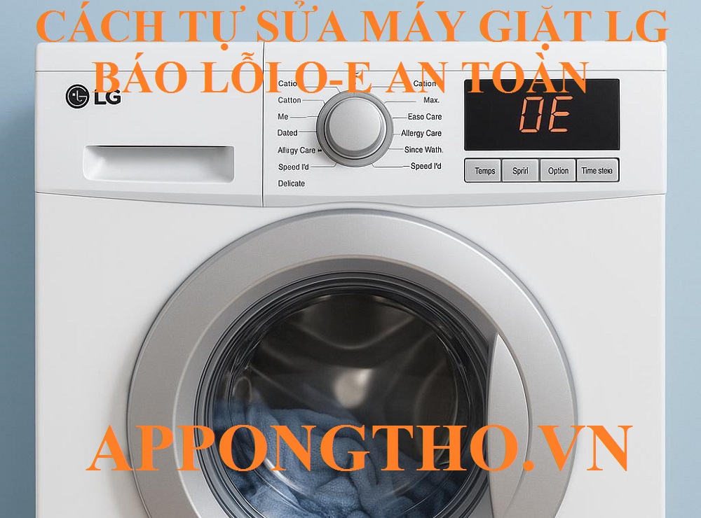 Hướng Dẫn Xóa Lỗi OE Trên Máy Giặt LG Cửa Trước Lồng Đứng An Toàn
