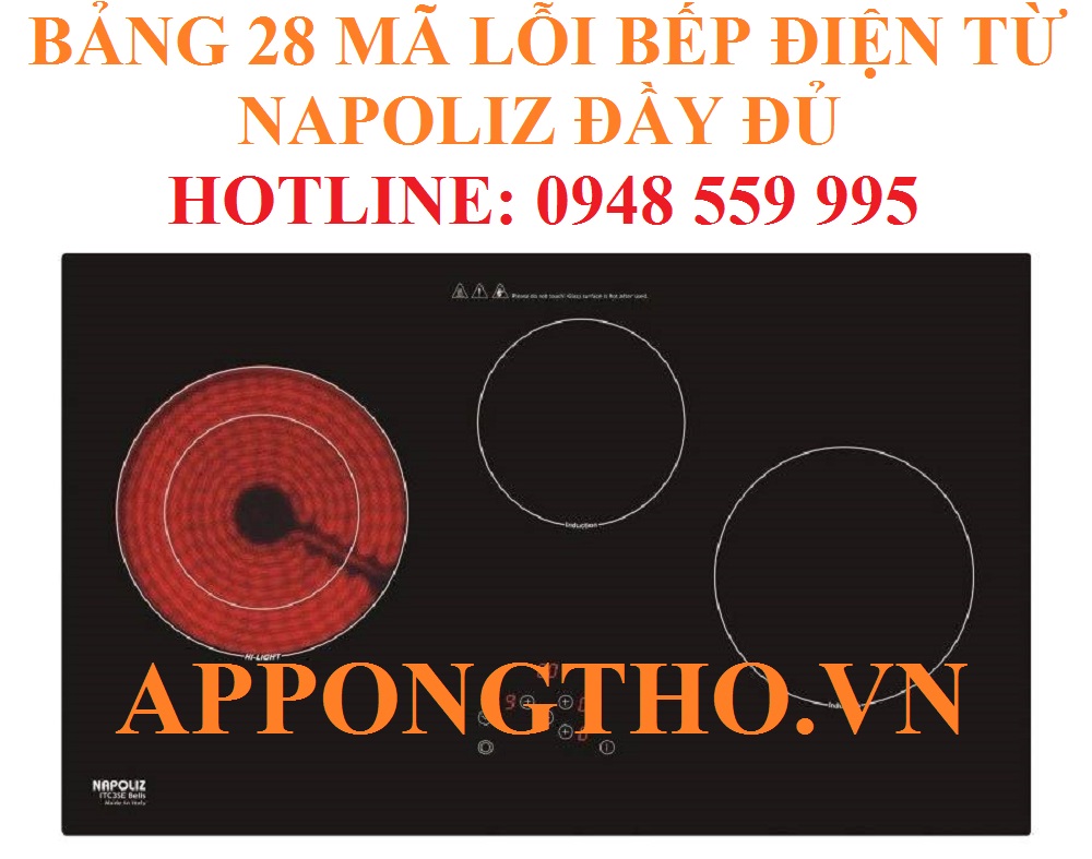 Dịch vụ sửa lỗi bếp điện từ Napoliz