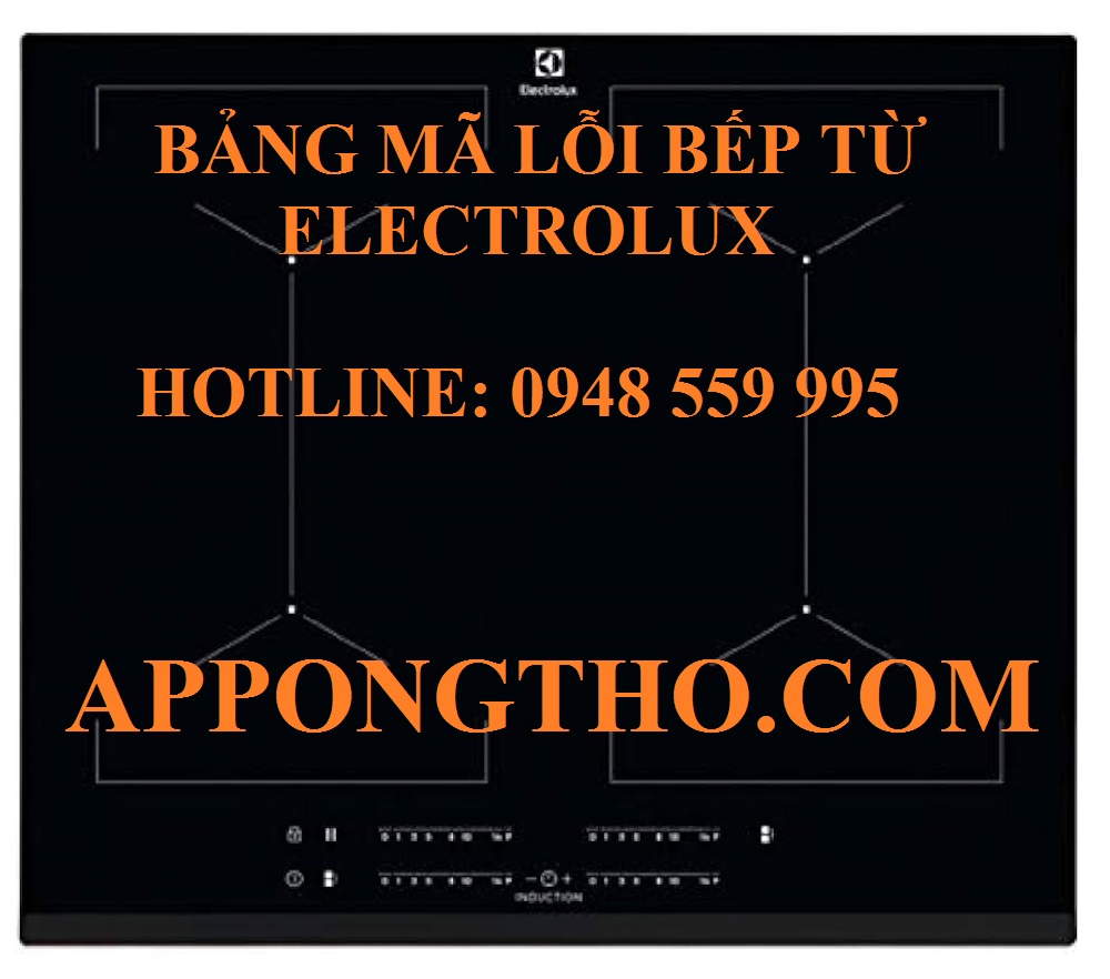 Bảng mã lỗi bếp từ Electrolux