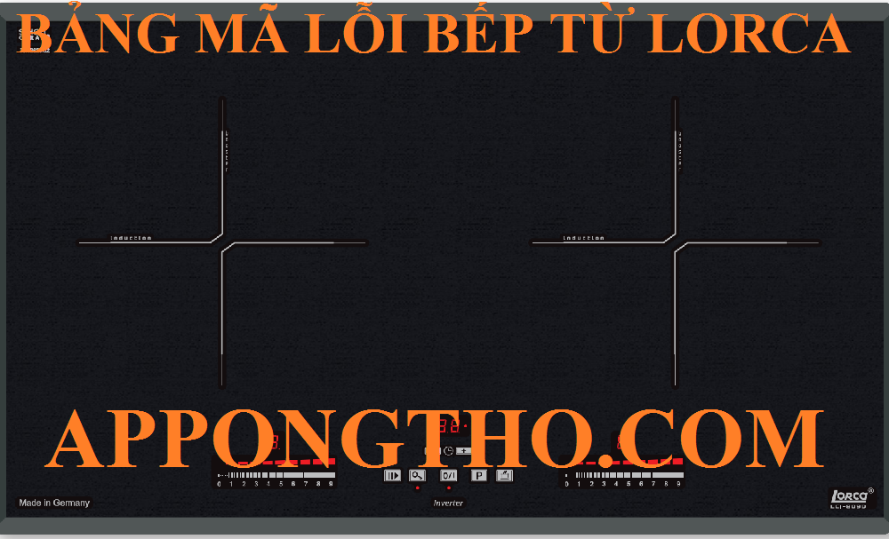 Cách khắc phục từng lỗi trên bếp từ Lorca