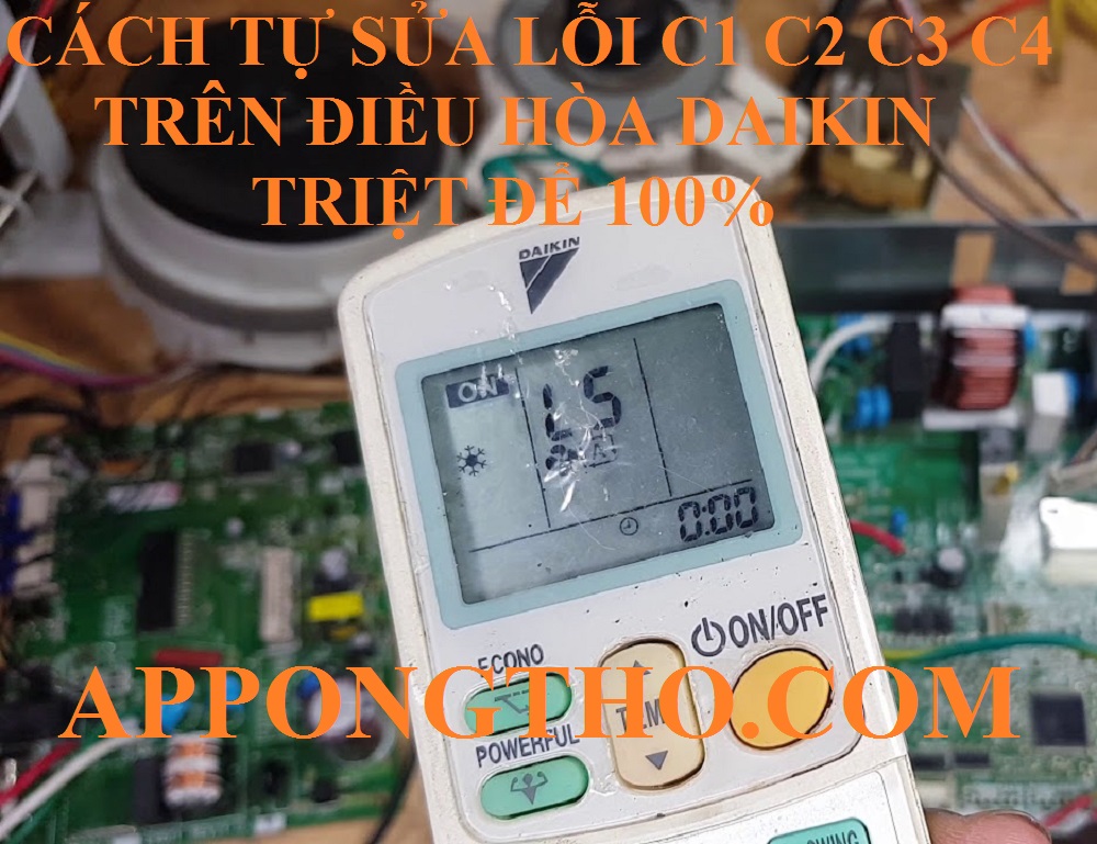 Dịch vụ sửa lỗi C-1, C-2, C-3 C-4 điều hòa Daikin Inverter