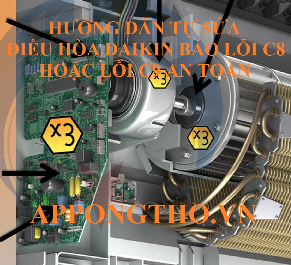 Nguyên nhân điều hòa Daikin báo lỗi C8, C9