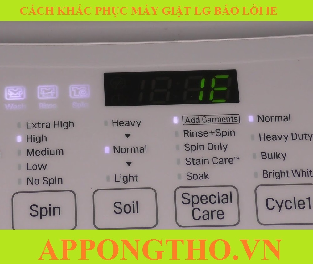 Mã lỗi IE trên máy giặt LG là gì?