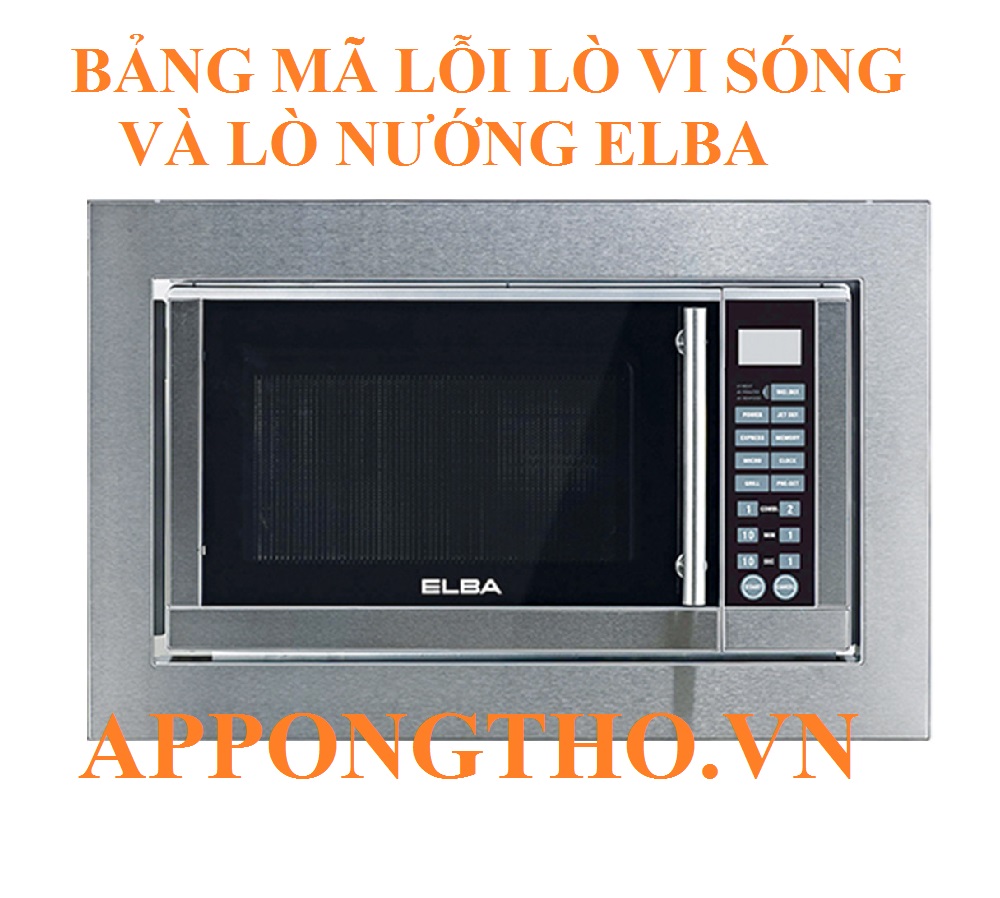 Bảng mã lỗi lò vi sóng Elba kết hợp lò nướng Elba