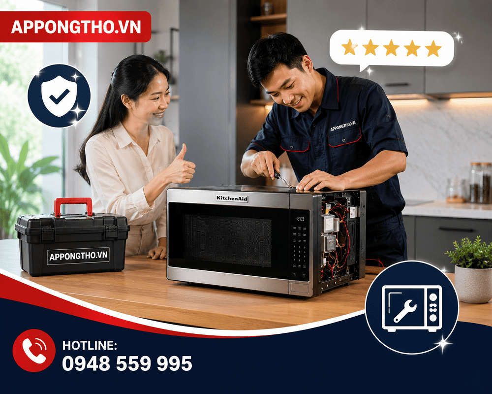 Dịch vụ sửa mã lỗi lò vi sóng KitchenAid App Ong Thợ